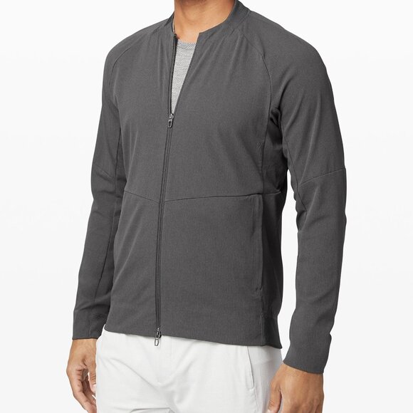 NWT LULULEMON GGRE Graphite Dark Grey Airing Easy Bomber Jacket Men's Small - Picture 2 of 12